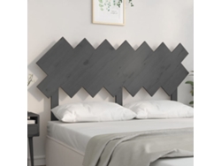 Cabecero De Cama Madera Maciza De Pino Gris 141x3x80,5 Cm