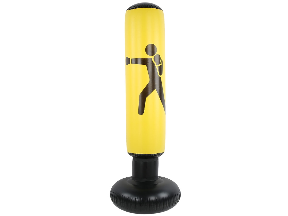 Ats-columna De Boxeo Hinchable Para Adultos Saco De Golpes Fitness Descompresión Amortiguado Amarillo