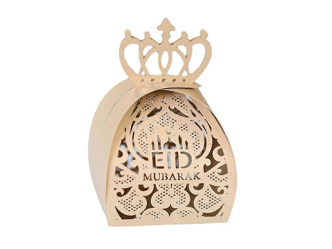 100 cajas de dulces Mubarak con corona, ideales para regalar durante el Ramadán Kareem, la festividad islámica musulmana. Hengjian
