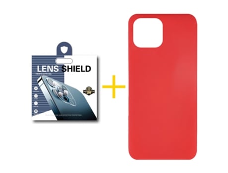 Conjunto de Protector de Pantalla para iPhone 12 GANDY Silicona Líquida Rojo (1un)