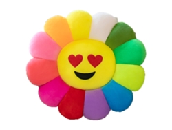 Cojín de tela con diseño de girasol colorido para sofá de oficina. Otros.