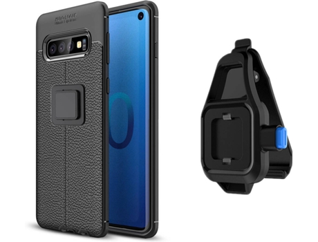 Funda Samsung S10 Rugged Leather con Soporte de Cintura Negro