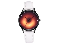 Reloj De Pulsera De Moda Para Mujer Con Correa De Pu Y Esfera De Aleación Blanca.