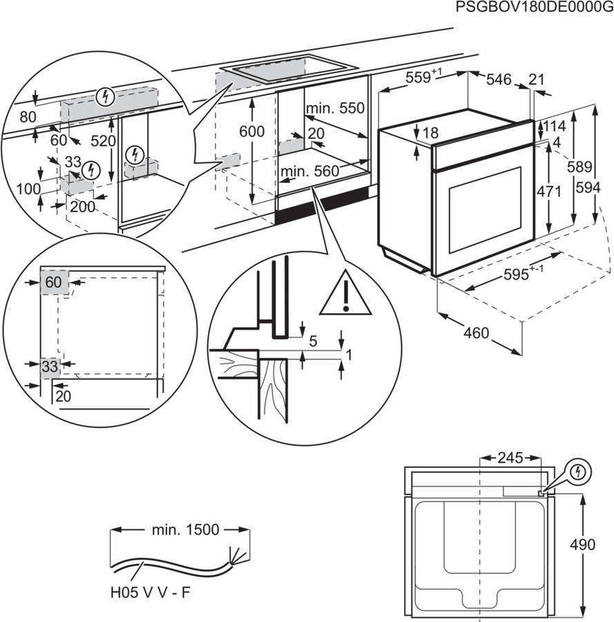 Aeg Horno Bse792320b vapor multifuncion negro sensecook steampro 70 59 cm independiente 3500w booster