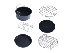 NEVEANCE Juego de accesorios para freidora de aire, utensilios de cocina con revestimiento antiadherente para preparar comidas saludables, apto para lavavajill