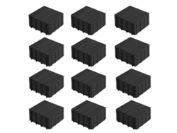 Lote De 96 Baldosas De Madera Compuesta Gris Con Sistema De Clips