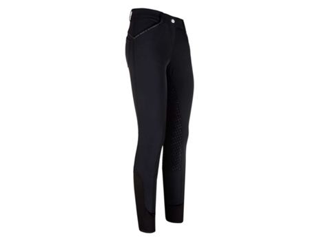 Pantalones de Niña para Equitación EASY RIDER Agarre Total Elodie Diamantes Negro (4 años)