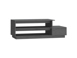 Mesa de centro de madera maciza de pino gris MAISON EXCLUSIVE (120x50x40,5 cm)