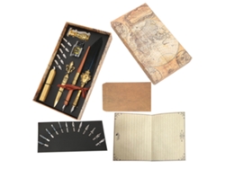 Juego de plumas retro británicas creativas para escribir, regalo para parejas de negocios, Maestros, azul marino