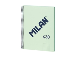 Cuaderno A4 Tapa Dura Espiral MILAN 1918 Rayado Verde 80Hj 95G 57142E80Gr