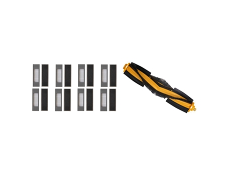 piezas para filtro Ecovacs Deebot Hepa de algodón con 2 piezas para cepillo principal de cepillo giratorio Ecovacs
