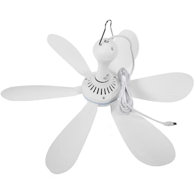 Ventilador De Techo Usb (sin Control Remoto), 5 V Cc, Ventilador Circulador De Aire Con 6 Aspas Desmontables, Ventilador De Techo Portátil.