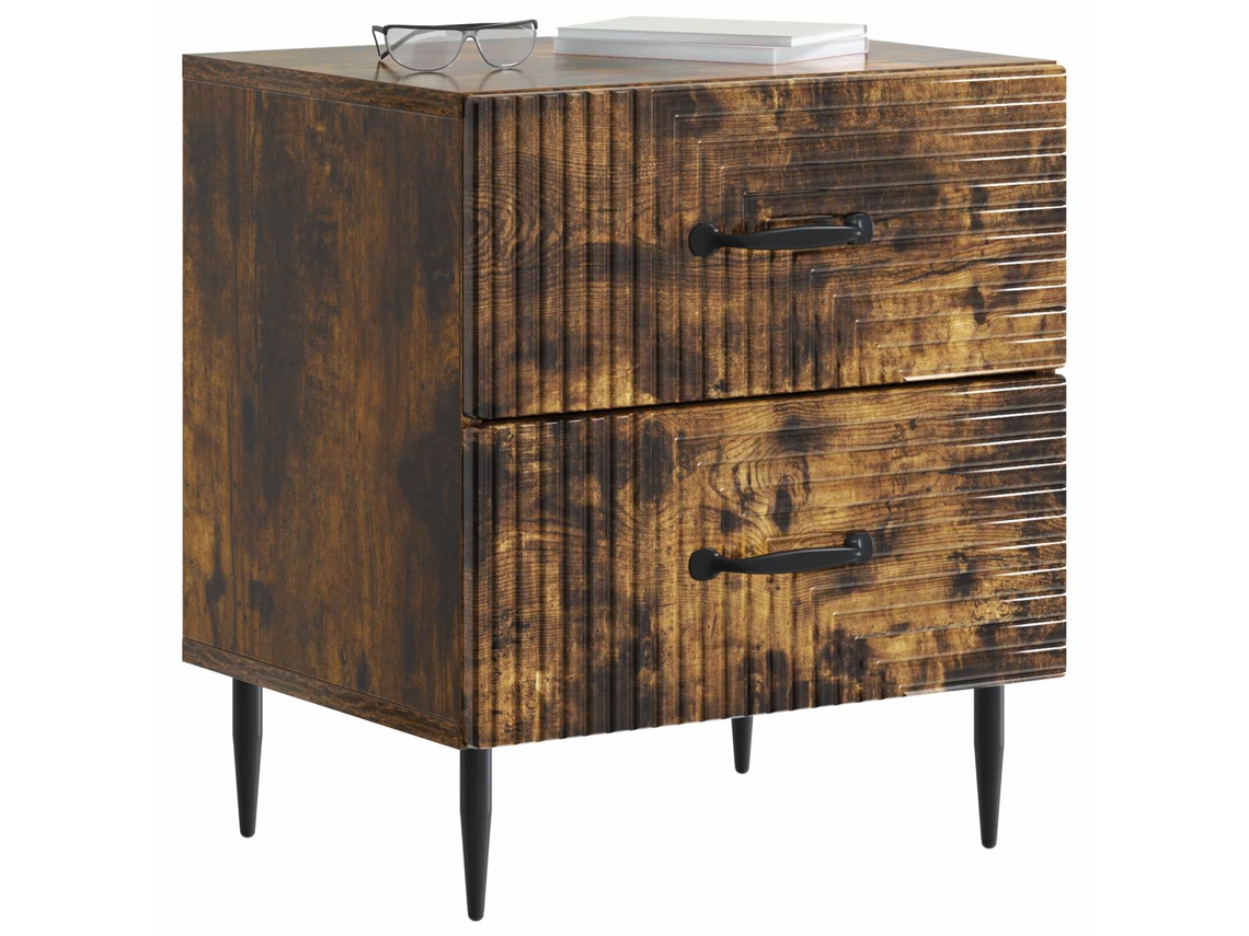Maison Exclusive - Armario De Noche Con Cajón Roble Ahumado 43 X 34,5 X 47,5 Cm