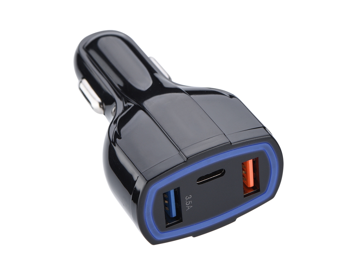 Cargador De Coche (puertos Usb Duales, Compatible Con Carga Rápida Qc3.0)