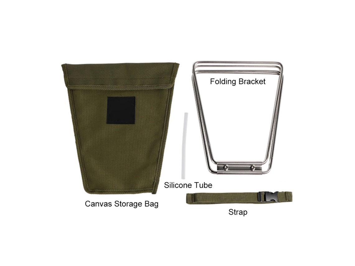 Soporte portátil para cajas de camping, acero inoxidable.