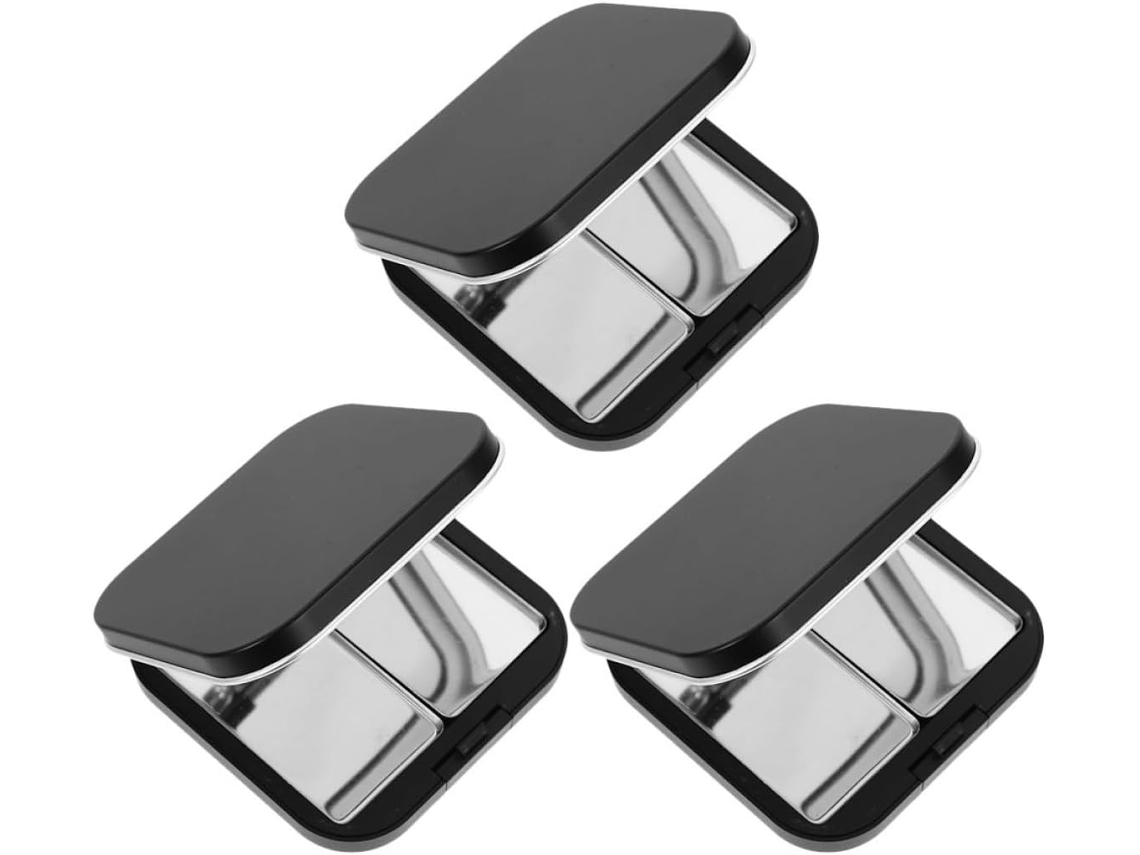 3 Ensembles De Palettes Magnétiques Vides Para Maquillage Plateau Magnétique Abs Y Fer Format Co...