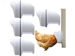 Comedero para pollos casero con 3 puertas | Sin marca