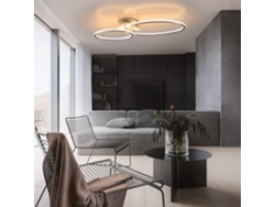 Lámpara de techo LED para sala de estar, diseño moderno de anillo, luz blanca cálida de 3000 K, lámpara de dormitorio Nettlife de 29 W