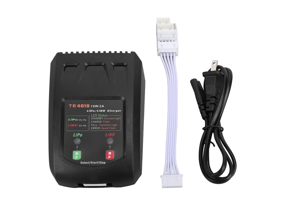 Cargador Balanceado Lihv De 18 W Para Baterías 2s, 3s Y 4s Para Aviones, Coches, Barcos Y Juguetes - Enchufe Usb