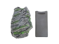 Caja de llaves oculta en imitación de piedra para jardín