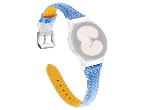 Correa de piel auténtica degradado de color para Samsung Galaxy Watch 5 40mm/44mm/Watch 5 Pro 45mm - azul plateado