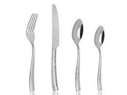 2026-set De Cubiertos De Acero Inoxidable 24 Piezas Martillado Para 6 Personas Cuchillos Tenedores Cucharas