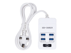 Enchufe Usb Inteligente De Carga Rápida Multifuncional Portátil Blanco Pequeño