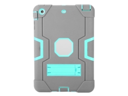 Funda protectora rígida para iPad Mini 1/2/3, antigolpes, gris, verde y dorado claro
