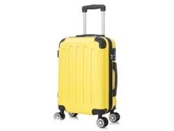Maleta de Cabina RAYKONG Dura 4 Ruedas Amarillo (55x40x20 cm - 40 L)