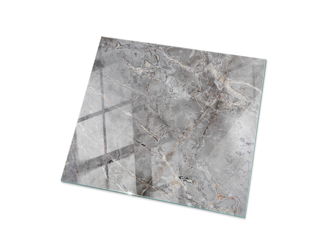 Tablero de mesa cuadrado de Espelharte (60 x 60 cm - Diseño de mármol natural - Gris)