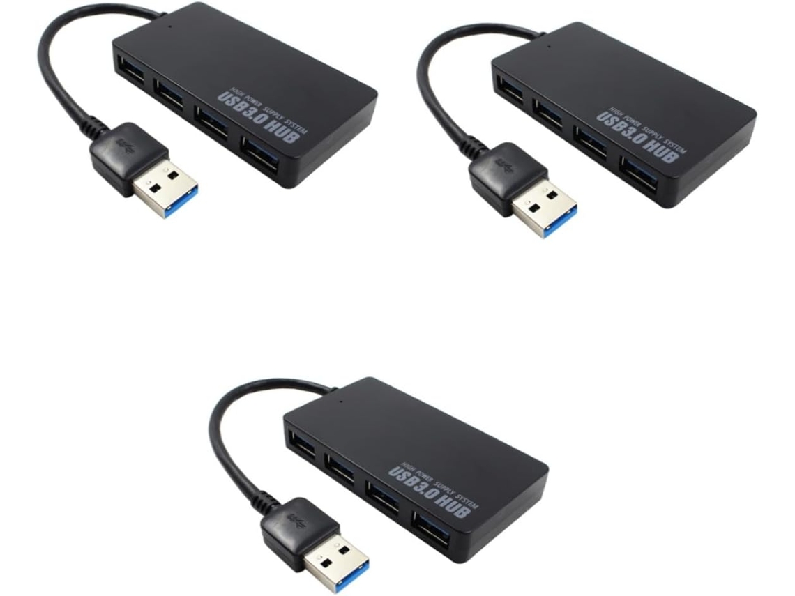 Lote De 3 Concentradores Portátiles Compactos De 30 Pulgadas Con 4 Puertos Y 5 Gbps Para Ordenadores.