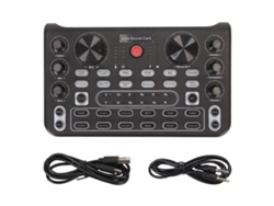 Placa De Som Para Live Com Efeitos Sonoros Bluetooth Redução De Ruído Mixer Para Karaokê E Transmissão Móvel