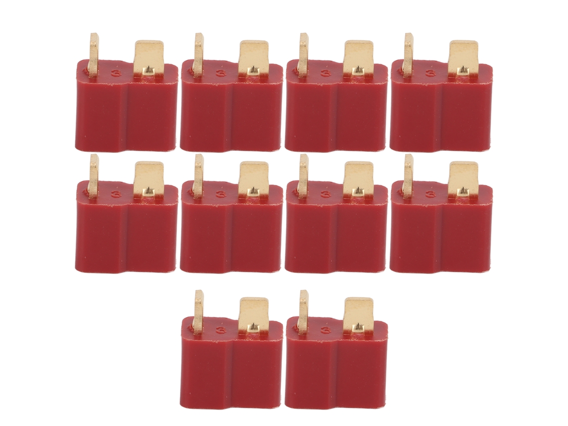 Conector Hembra T-plug De 25 A Chapado En Oro Para Modelos De Aviones Rc 13.011 (10 Unidades)