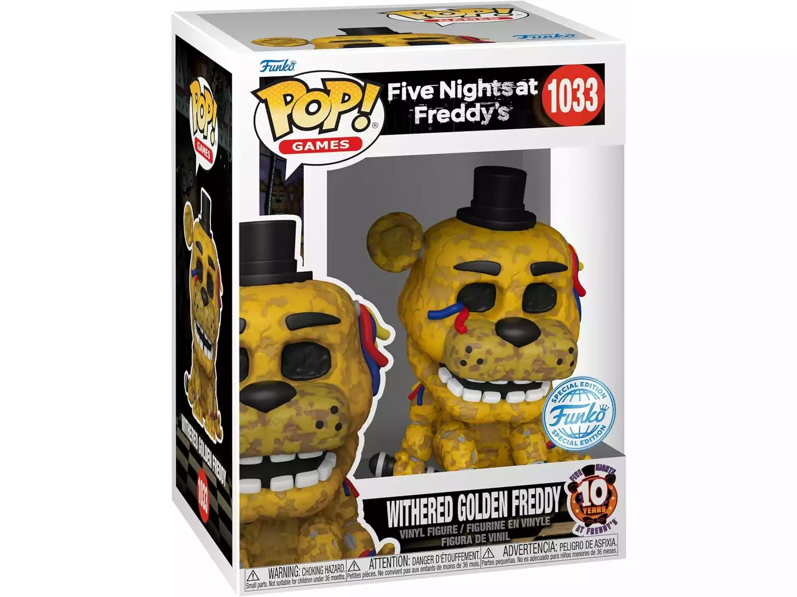 Figura FUNKO Pop! Games: Five Nights At Freddy’s - Withered Golden Freddy (Possible Chase)