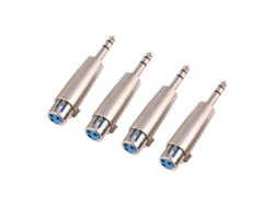 4pcs Adaptador Xlr Hembra 3 Pin Para Plug Estéreo 6.35mm 1/4" Micrófono Audio