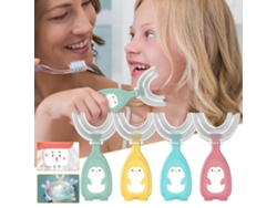 Cepillo De Dientes Infantil En Forma De U, Paquete De 4, Con Cabezal De Silicona Suave, Apto Para Niños De 2 A 6 Años Siurn