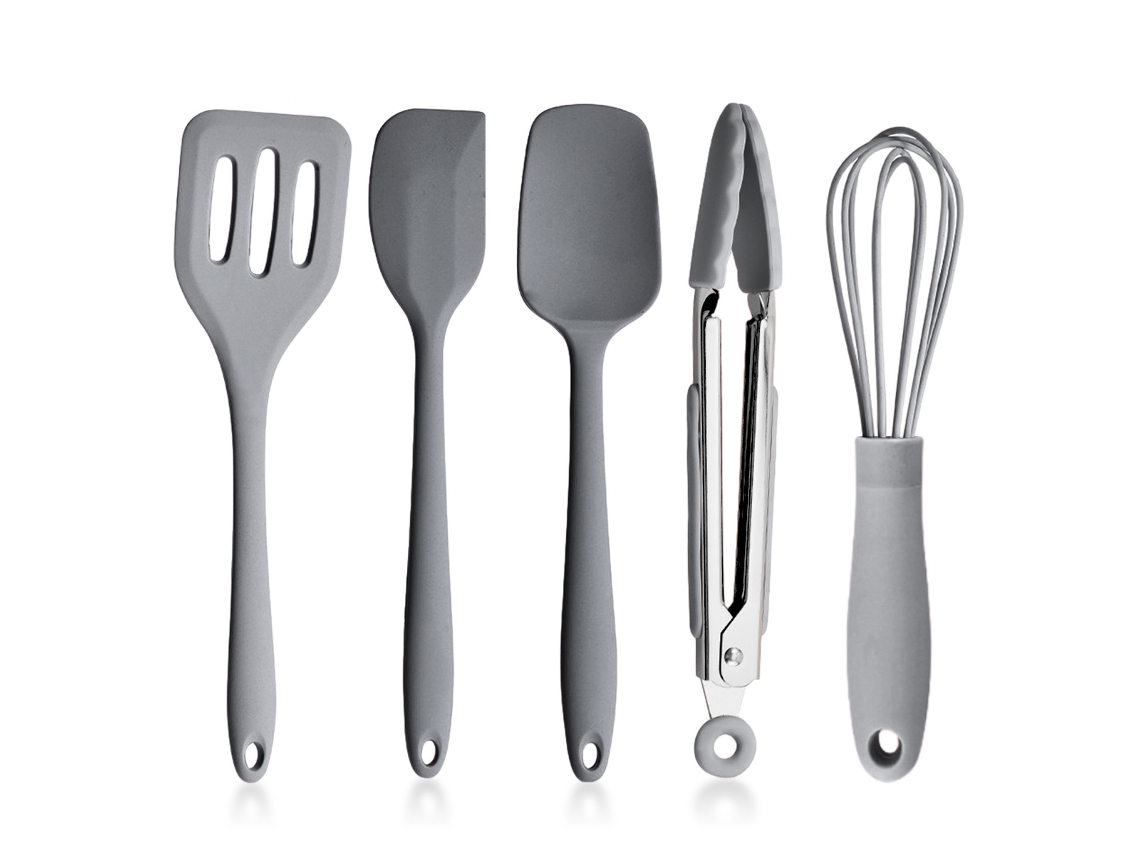 Juego de utensilios de cocina, espátula integrada, clip para alimentos, batidor de huevos NEVEANCE