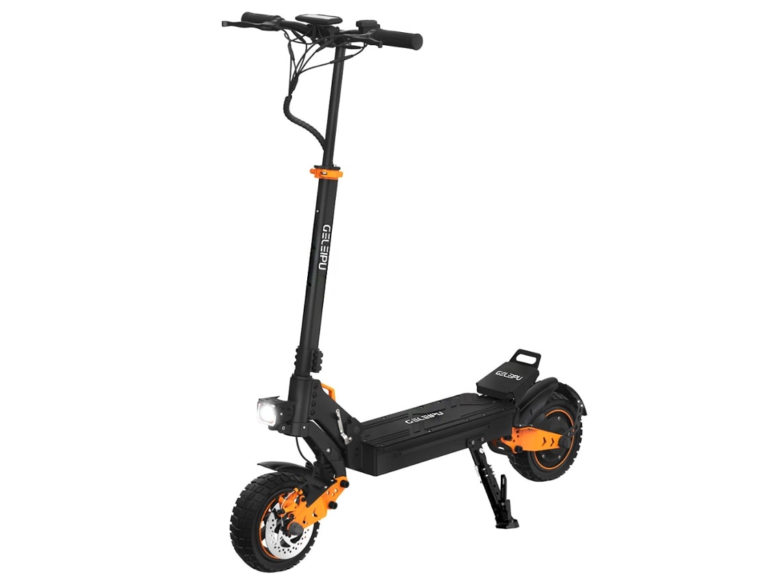 Patinete eléctrico Geleipu Z1, motor de 1200 W, velocidad de 60 km/h, batería de 48 V y 20 Ah, autonomía de 60 km, frenos de disco dobles, suspensión de 4 brazos y 10 pulgadas.