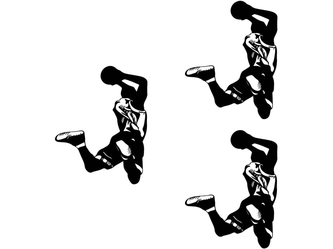 3 Piezas De Pegatinas De Pared Removibles De Baloncesto Para Decoración De Pared Deportiva