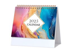 XYVONA Calendário De Secretária 2025, Calendário De Mesa Com Tema Mensal Até Dezembro 2025, Pequeno Calendário Para Escritório Em Casa Xyvona