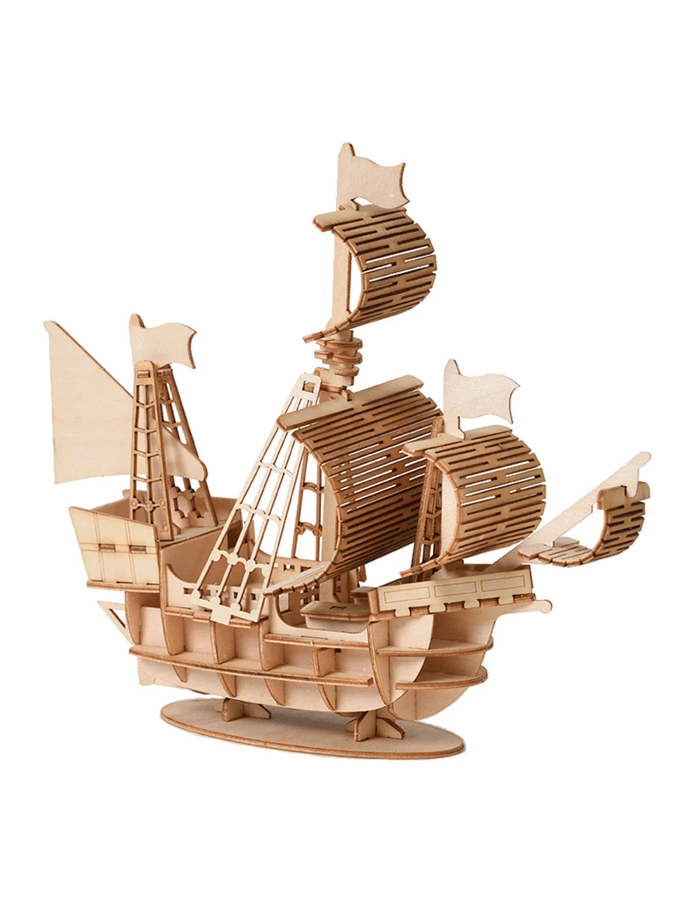 Kit De Modelo De Velero Oceánico De Madera 3d - Juguete Educativo, Hecho A Mano