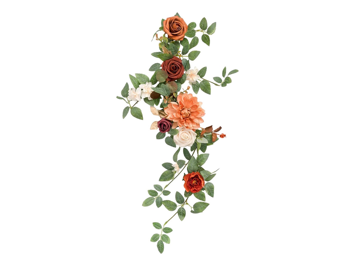 Guirnalda de flores artificiales, arco de boda, Orangeslowmoose