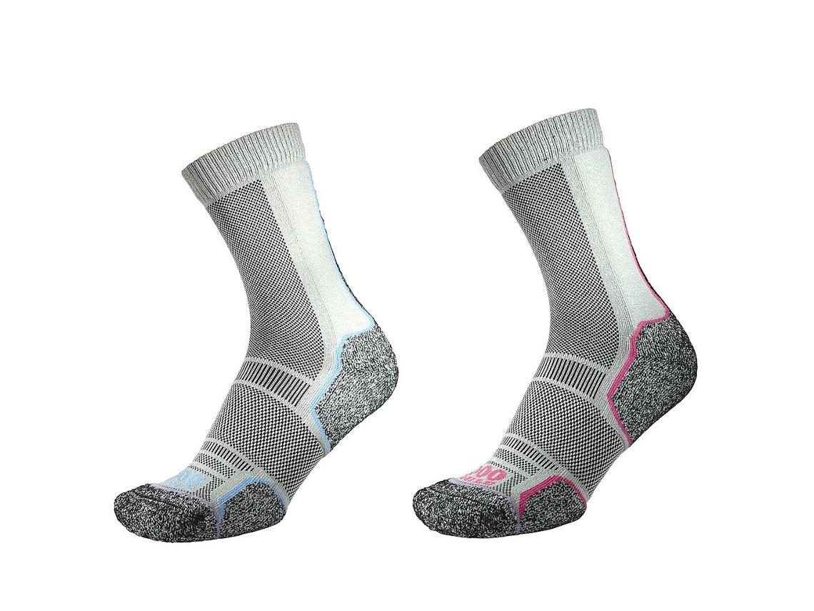 Calcetines de senderismo de 1000 millas para mujer, calcetines de trekking reciclados, juego de 2