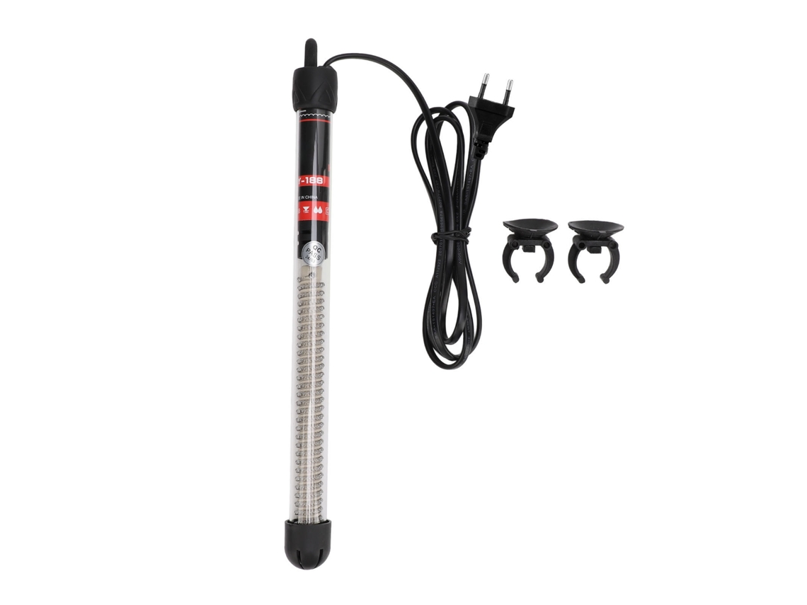 Calentador Sumergible Para Acuario Con Termostato Automático Ajustable, De Vidrio Con 2 Ventosas.