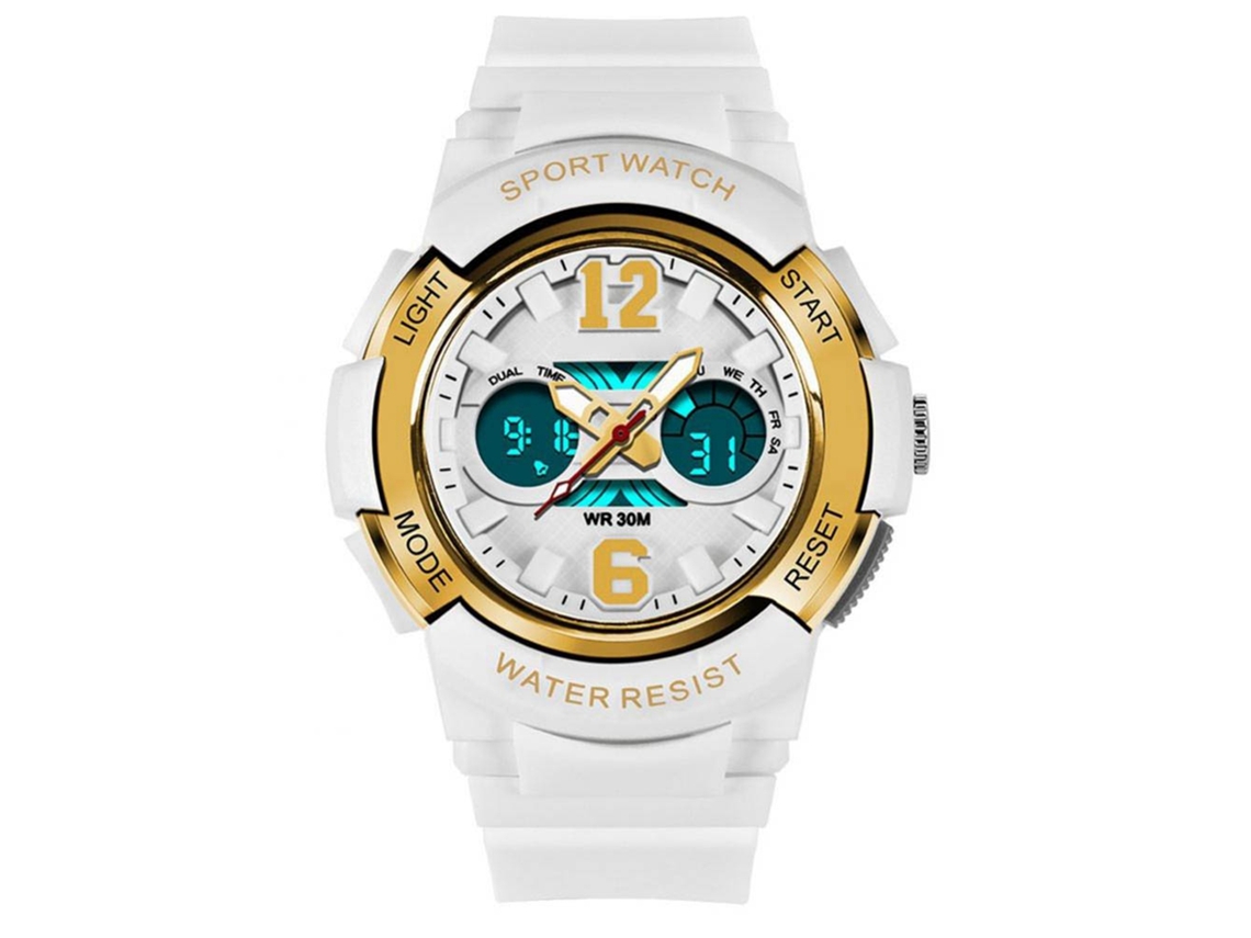 Reloj Electrónico Luminoso Simple Y Fashion Para Estudiantes Mujer Sanda (blanco)
