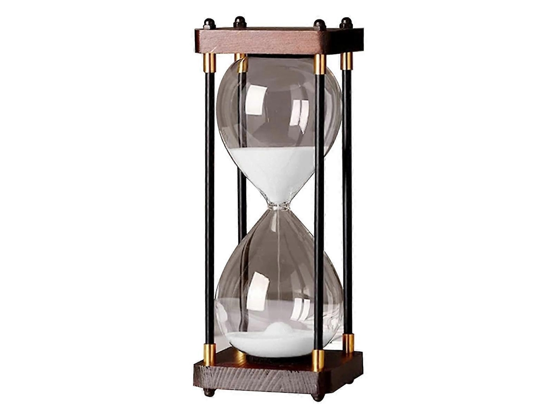 Reloj de arena grande de 60 minutos, reloj de arena de cristal arcoíris, blanco