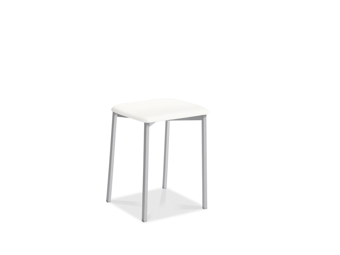 Banqueta de Cozinha Kati Pernas de Alumínio 33x47x33cm Domus Urbano FANMUEBLES