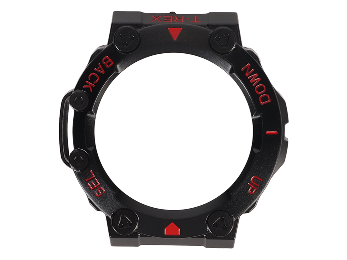 Funda protectora tipo bumper para Amazfit T Rex 2, antigolpes, negra y roja