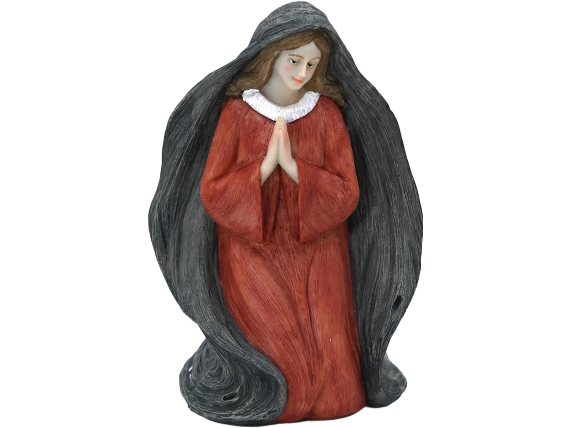 Estatua Virgen María Artesanal Figura Decorativa Cristiana Coleccionistas Alféizar Ventana Estante Vitrina