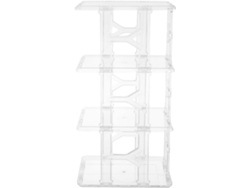 Estantería de almacenamiento de plástico transparente GOKOCO con 4 niveles.